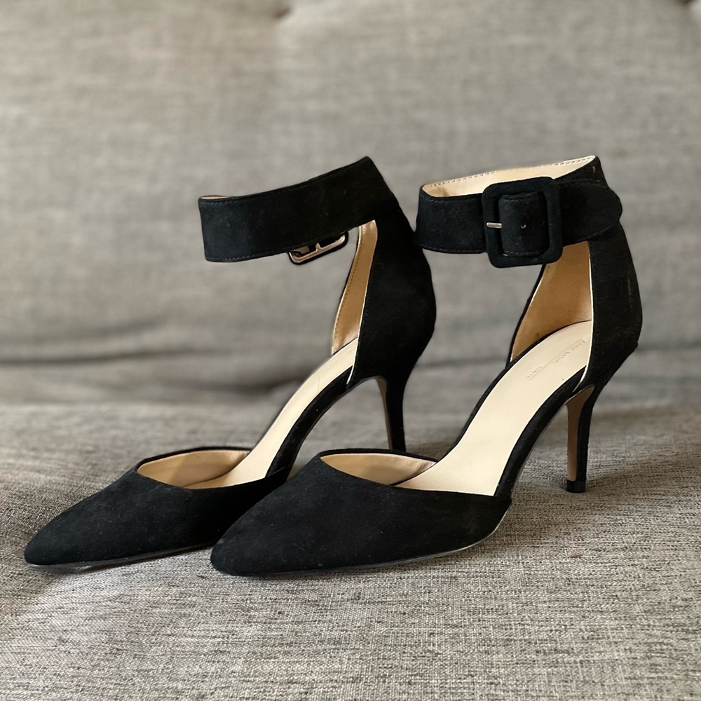 Euro size 37 Zara Black Suede Heels